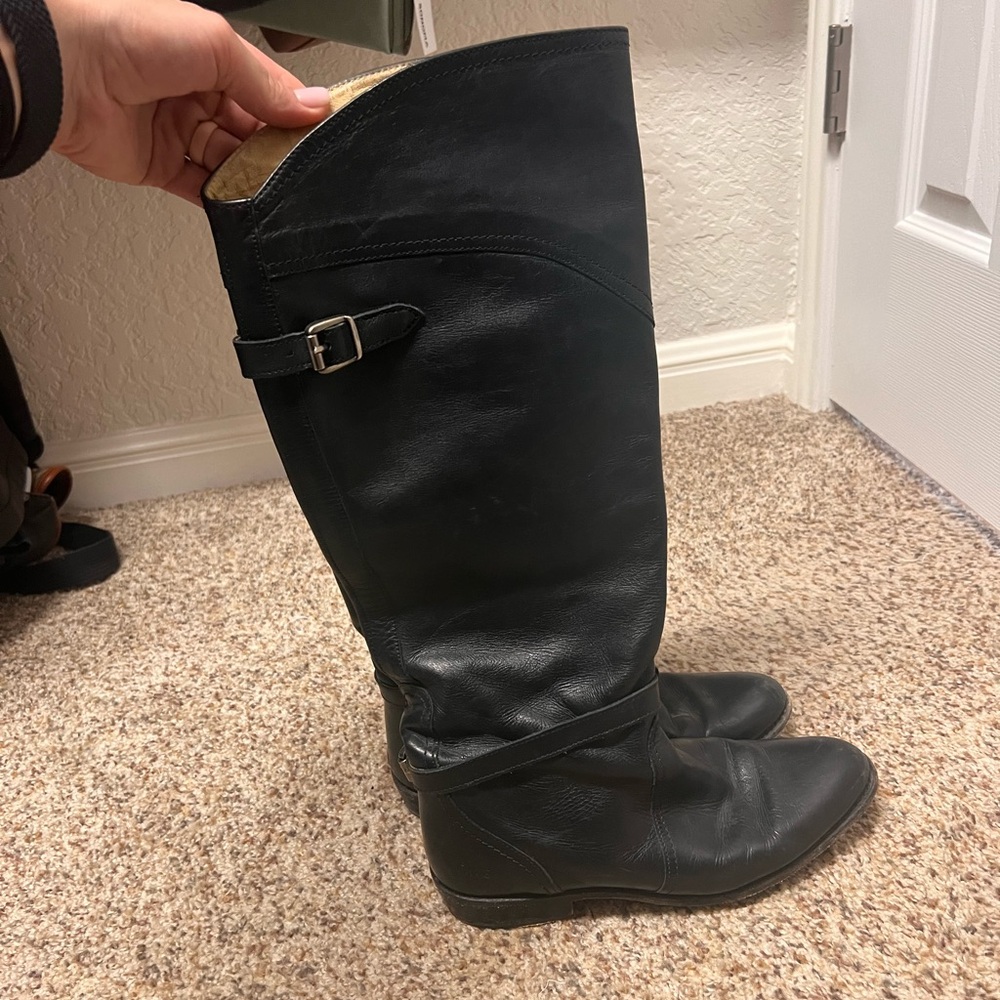 Frye Black Dorado Women’s Riding Boots, size 8